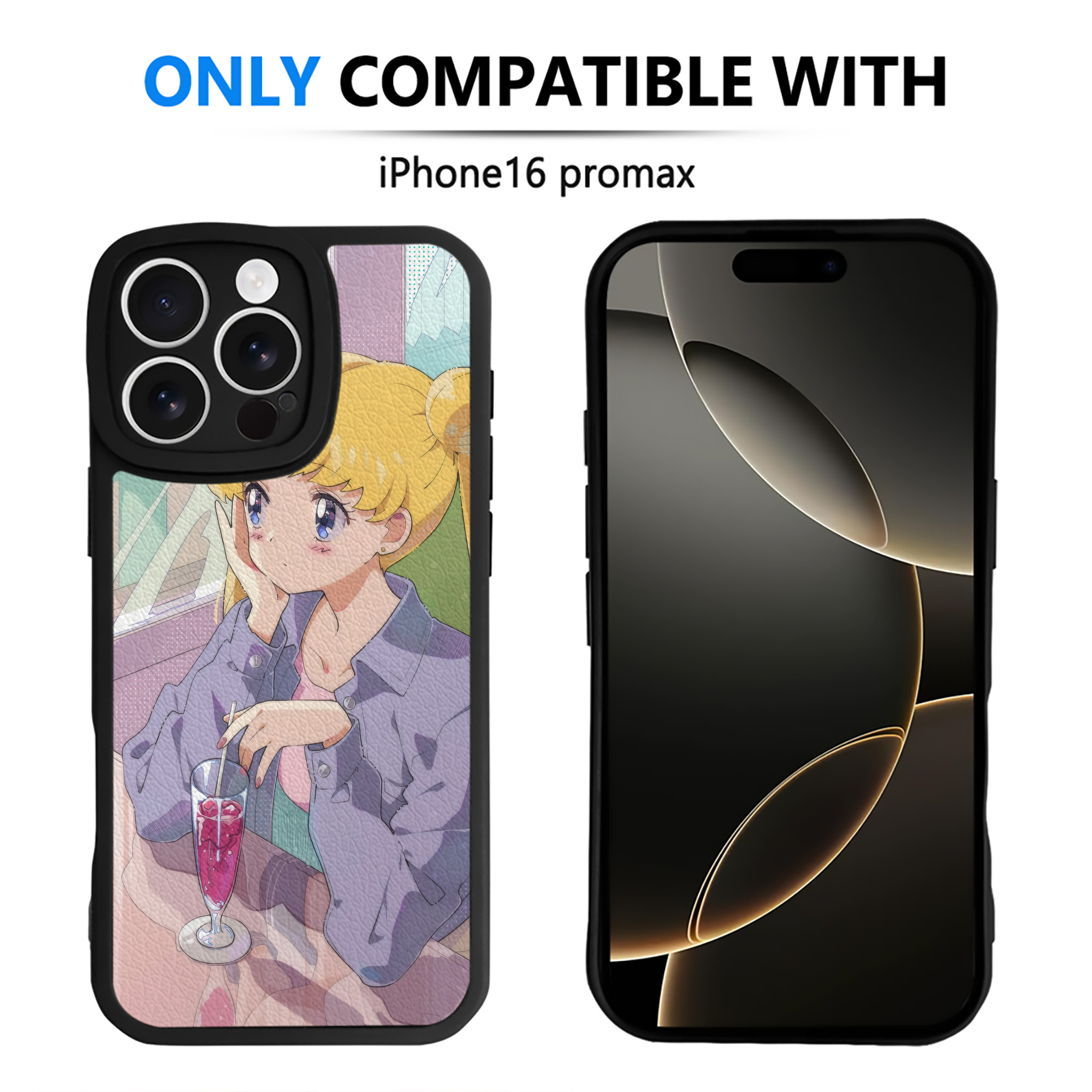 （画像用） 美少女戦士セーラームーン Sailor Moon 【iPhone 16シリーズ対応】シリコンスマホケース（レザー調） 材質：シリコン